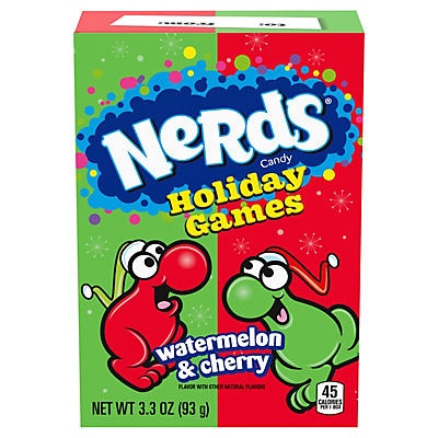 slide 1 of 1, Nerds Holiday Games Candy Box, 3.3 oz