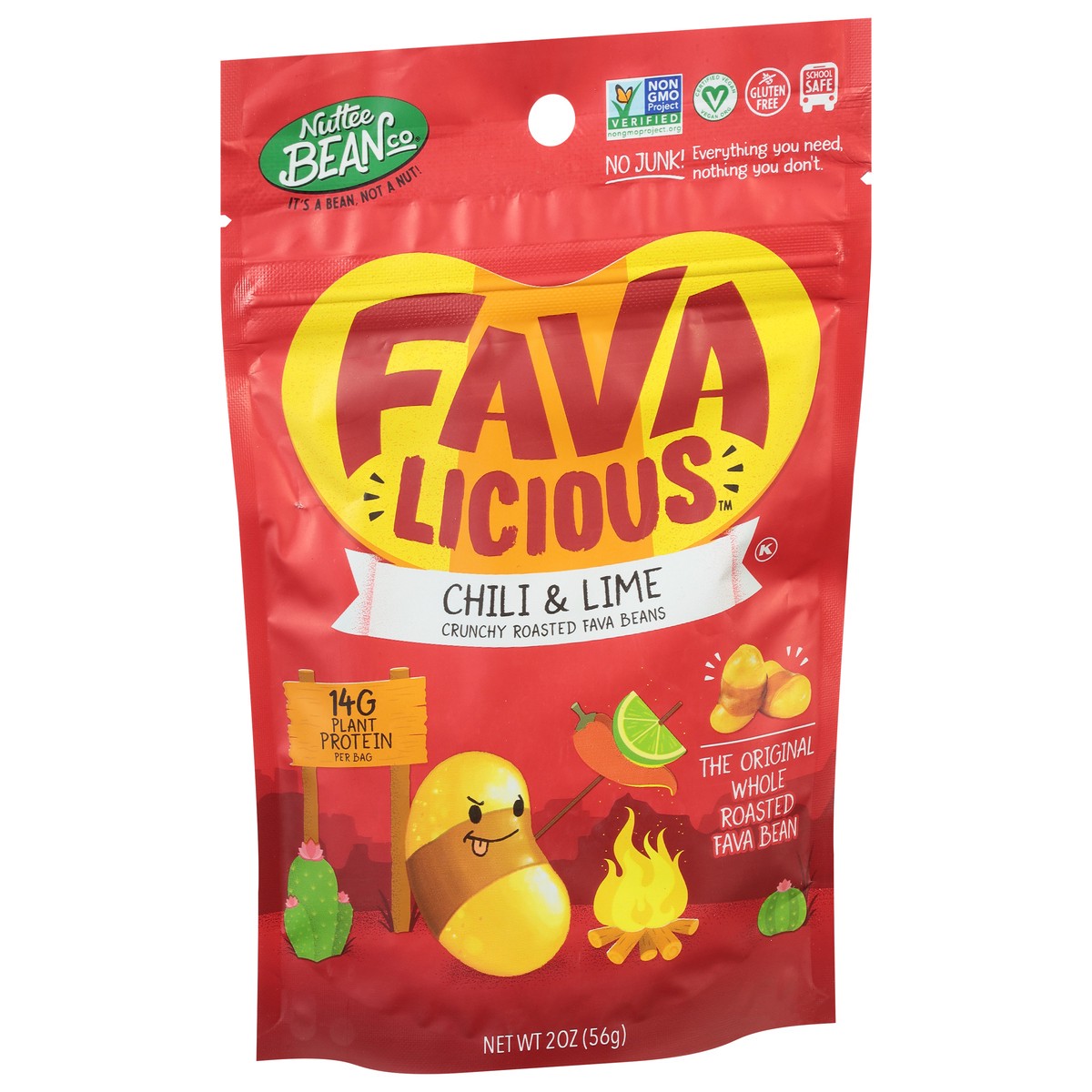 slide 13 of 14, Nuttee Bean Co Favalicious Chili & Lime Fava Beans 2 oz, 2 oz