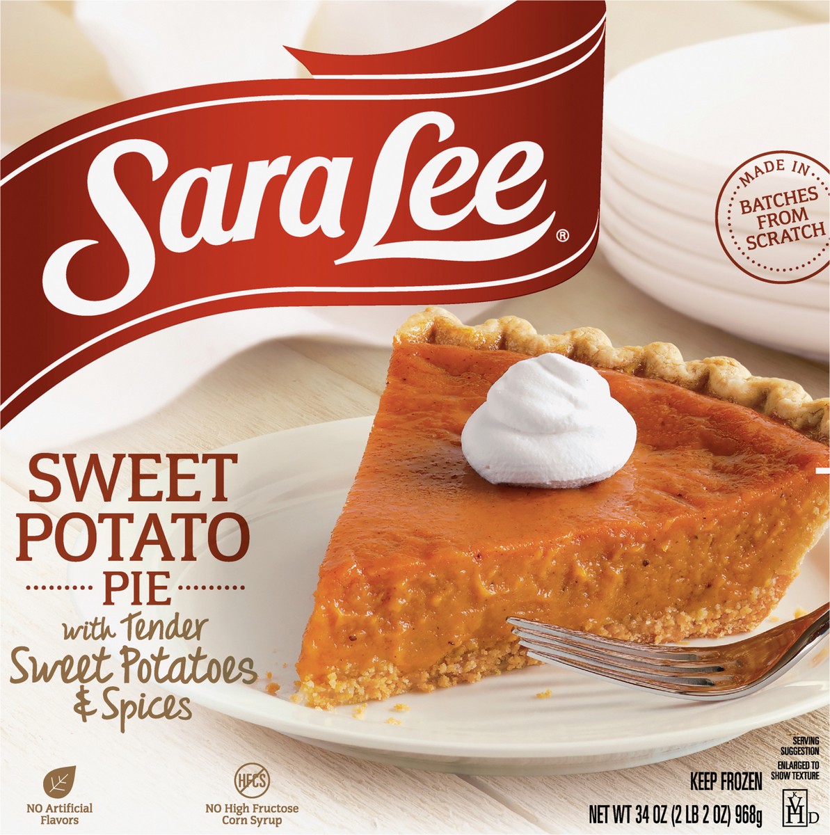 slide 10 of 12, Sara Lee Open Face Pie 9" Unbaked Sweet Potato 34oz, 34 oz