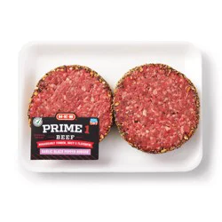 H-E-B Prime 1 Beef Garlic Black Pepper Encrusted Burger Patties