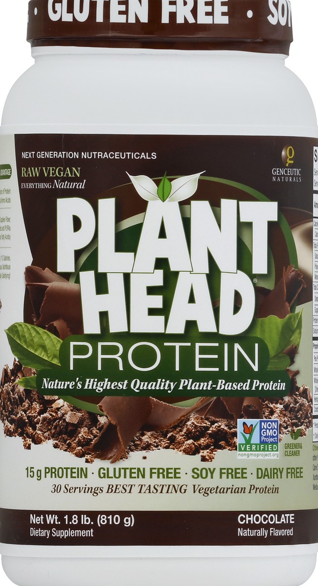 slide 2 of 2, Nature's Answer Plant Head Clean Vegan Chocolate Protein Powder 1.8 lb, 1.8 lb