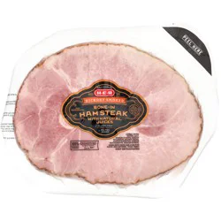 H-E-B Fully Cooked Bone-in Hickory Smoked Ham Steak