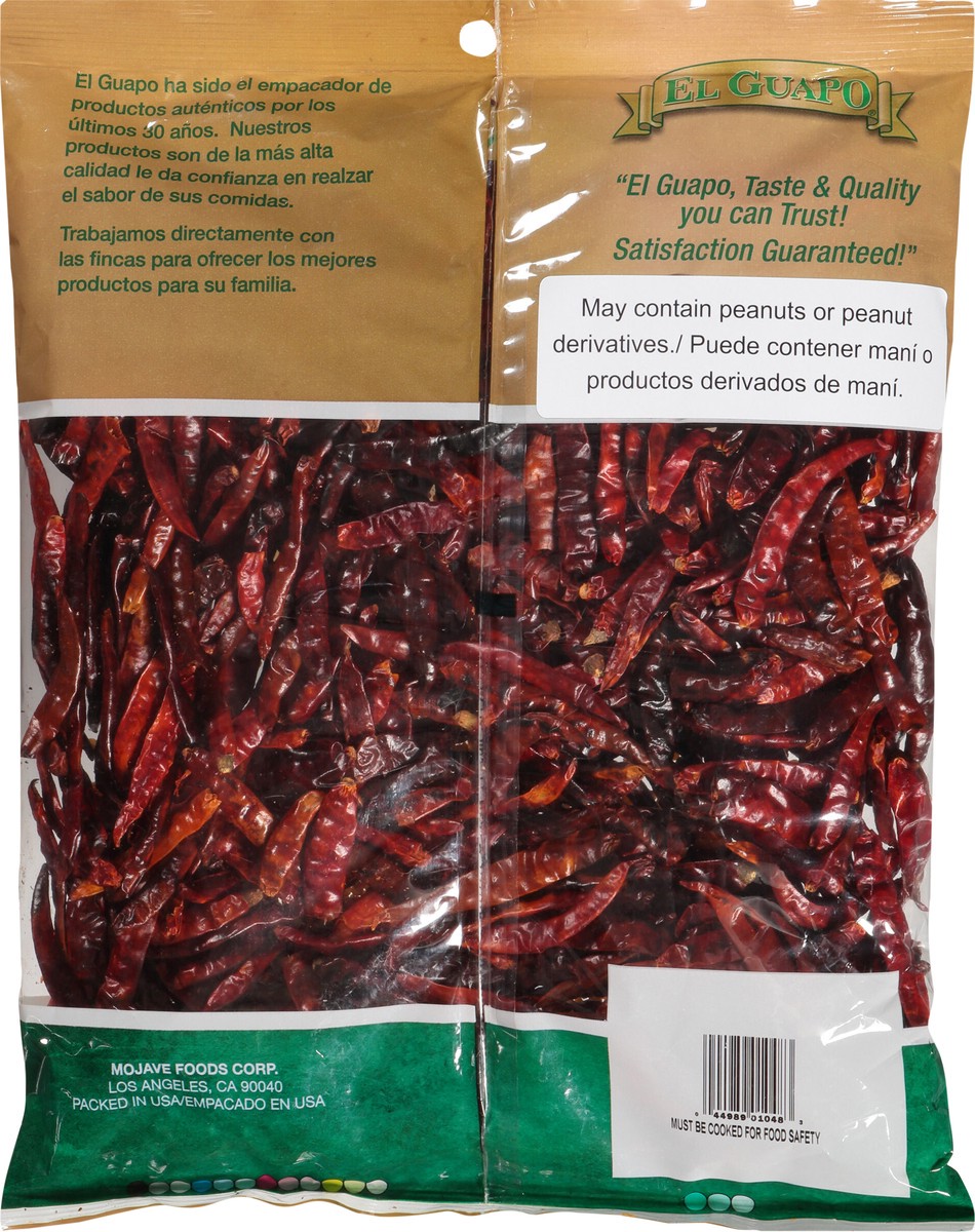 slide 5 of 7, El Guapo Premium Toasted Arbol Chili Pods (Chile de Arbol Entero Tostado), 7.5 oz, 7.5 oz