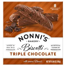 Nonni's Triple Chocolate Biscotti, 8-count carton 6.88 oz