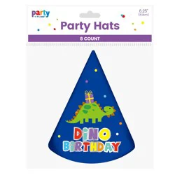 Flomo Dinosaur Party Hats, 8 pk