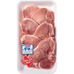H-E-B Bone-in Center Cut Pork Chops, Thick Cut - Texas-Size Pack
