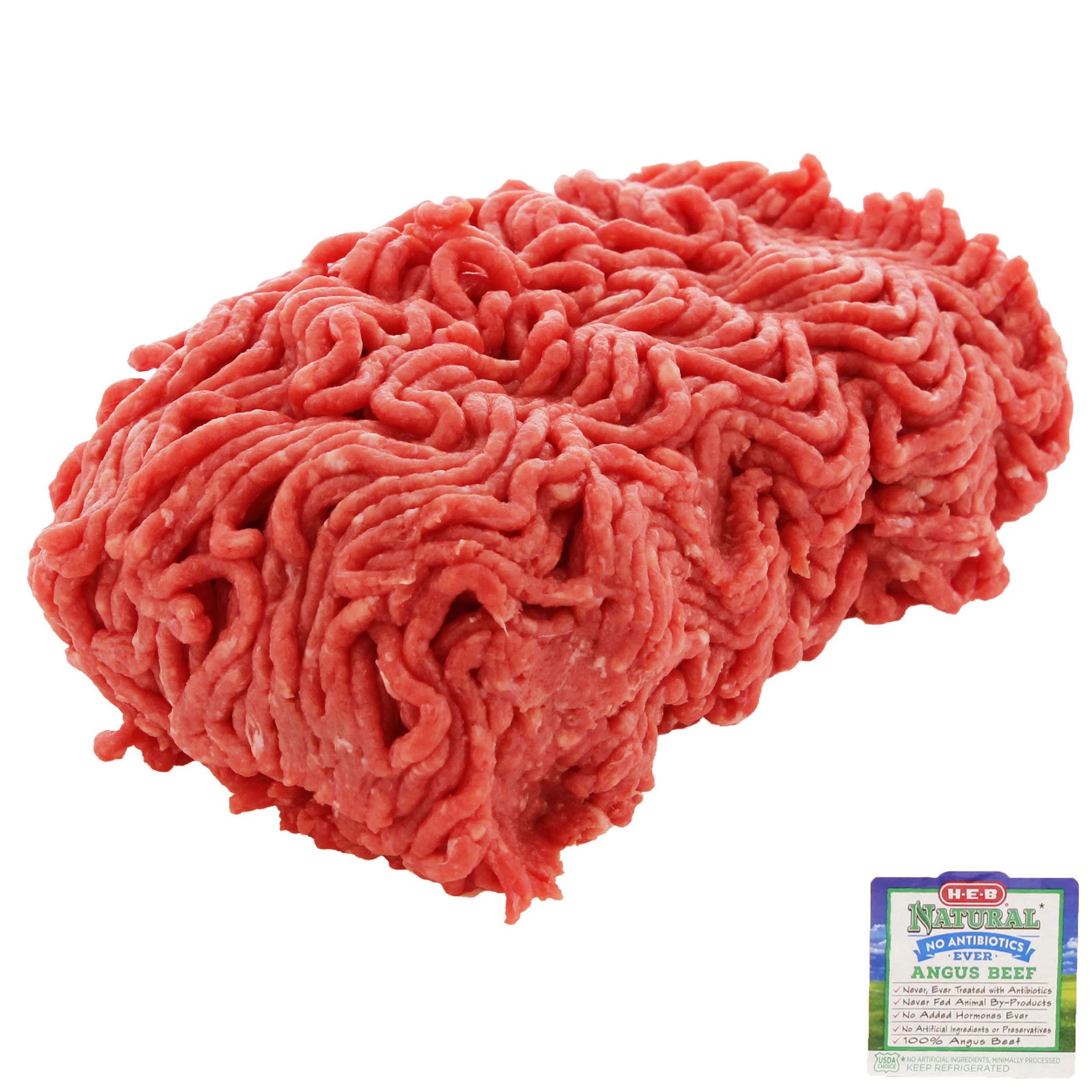slide 1 of 1, H-E-B Natural Ground Beef Sirloin, 90% Lean, per lb