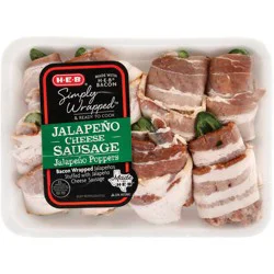 H-E-B Simply Wrapped Jalapeño Cheese Sausage Jalapeño Poppers