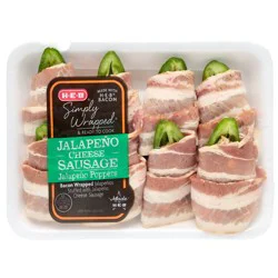 H-E-B Simply Wrapped Jalapeño Cheese Sausage Jalapeño Poppers