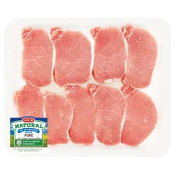 H-E-B Natural Boneless Center Loin Pork Chops - Value Pack