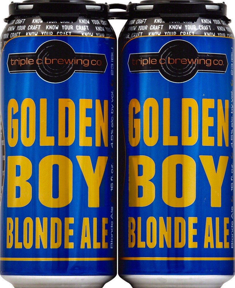 slide 2 of 2, Triple C Brewing Triple C Golden Boy Cn, 4 ct; 16 oz