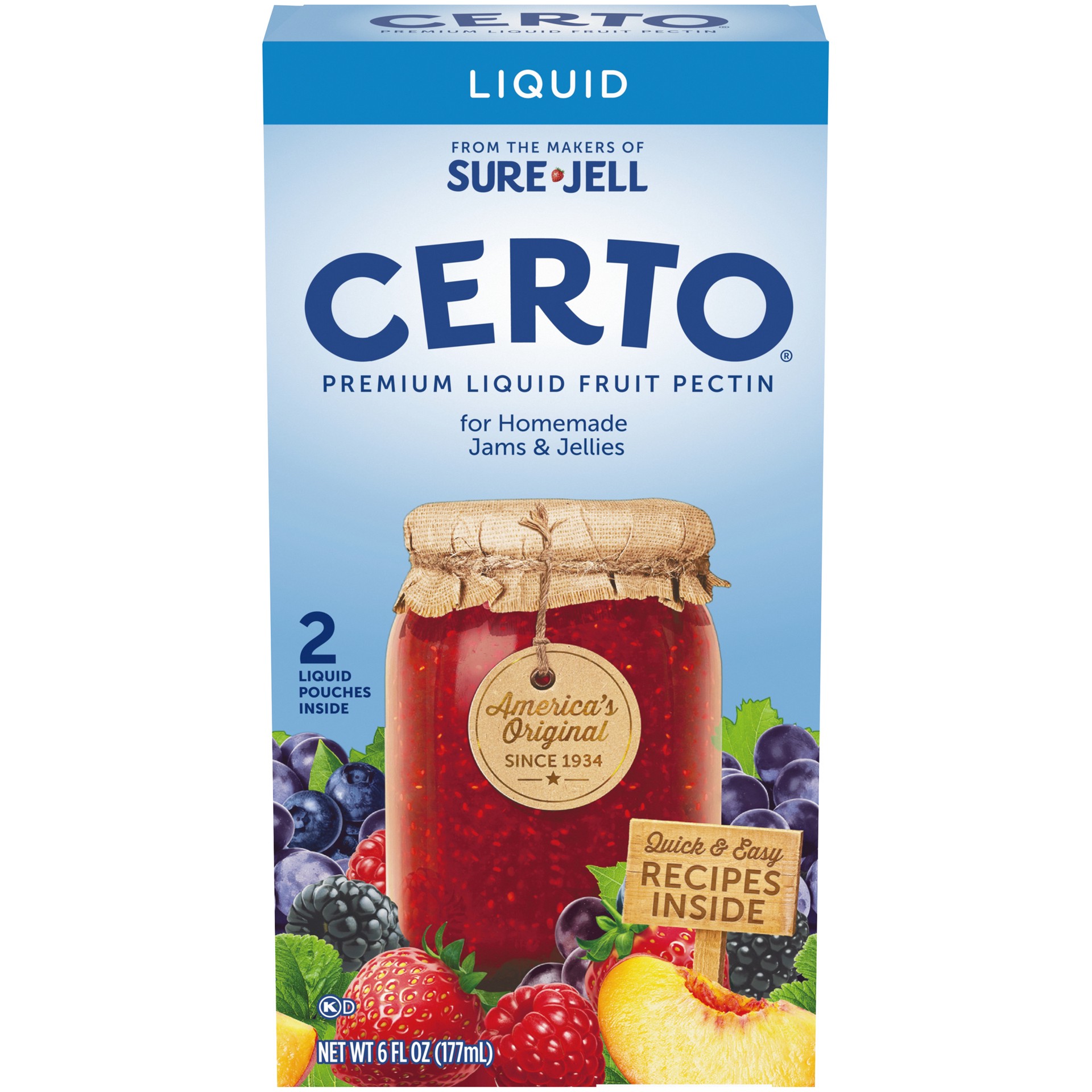 slide 1 of 9, Certo Premium Liquid Fruit Pectin, 2 ct Packs, 2 ct