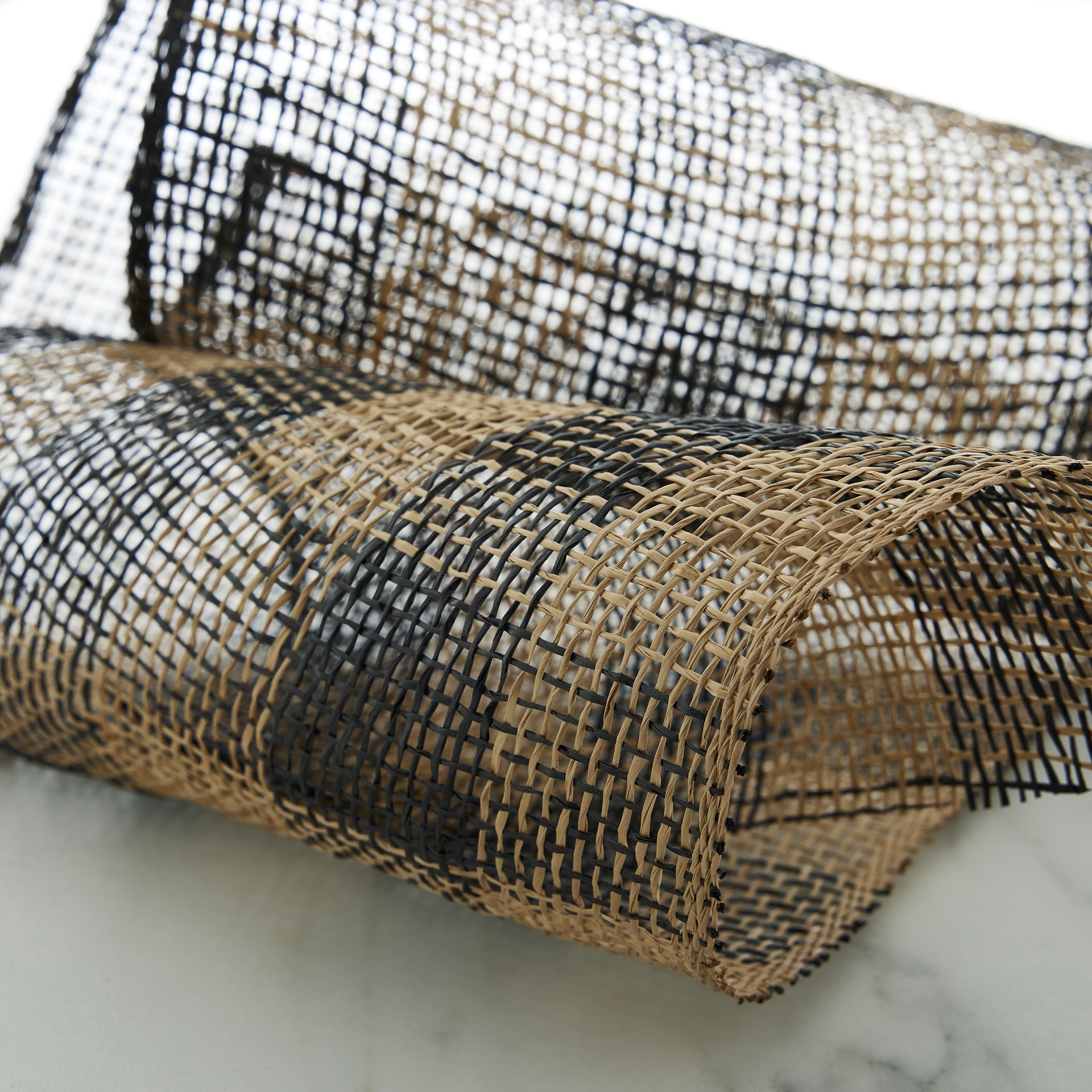 slide 4 of 4, 10" X 19ft. Black & Natural Plaid Poly Burlap Mesh By Celebrate It, 10 in x 19 ft