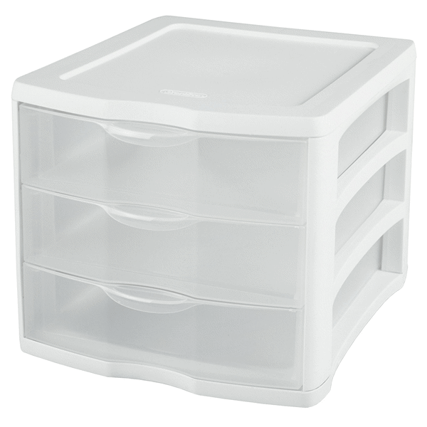 Sterilite White Clearview 3 Drawer Storage Unit - Shop Storage Bins at H-E-B