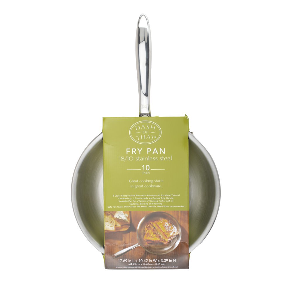 slide 3 of 3, Dash Of That Stainless Steel Frypan, 10 in