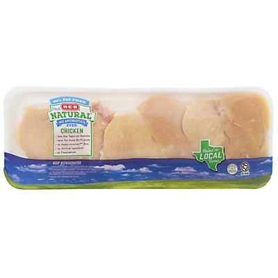 slide 1 of 1, H-E-B Natural Choice Chicken Breast Cutlets, per lb