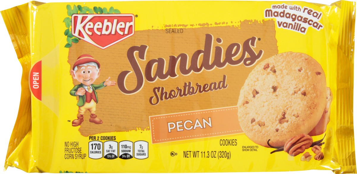 slide 4 of 11, Keebler Sandies Pecan Shortbread Cookies 11.3 oz, 11.3 oz