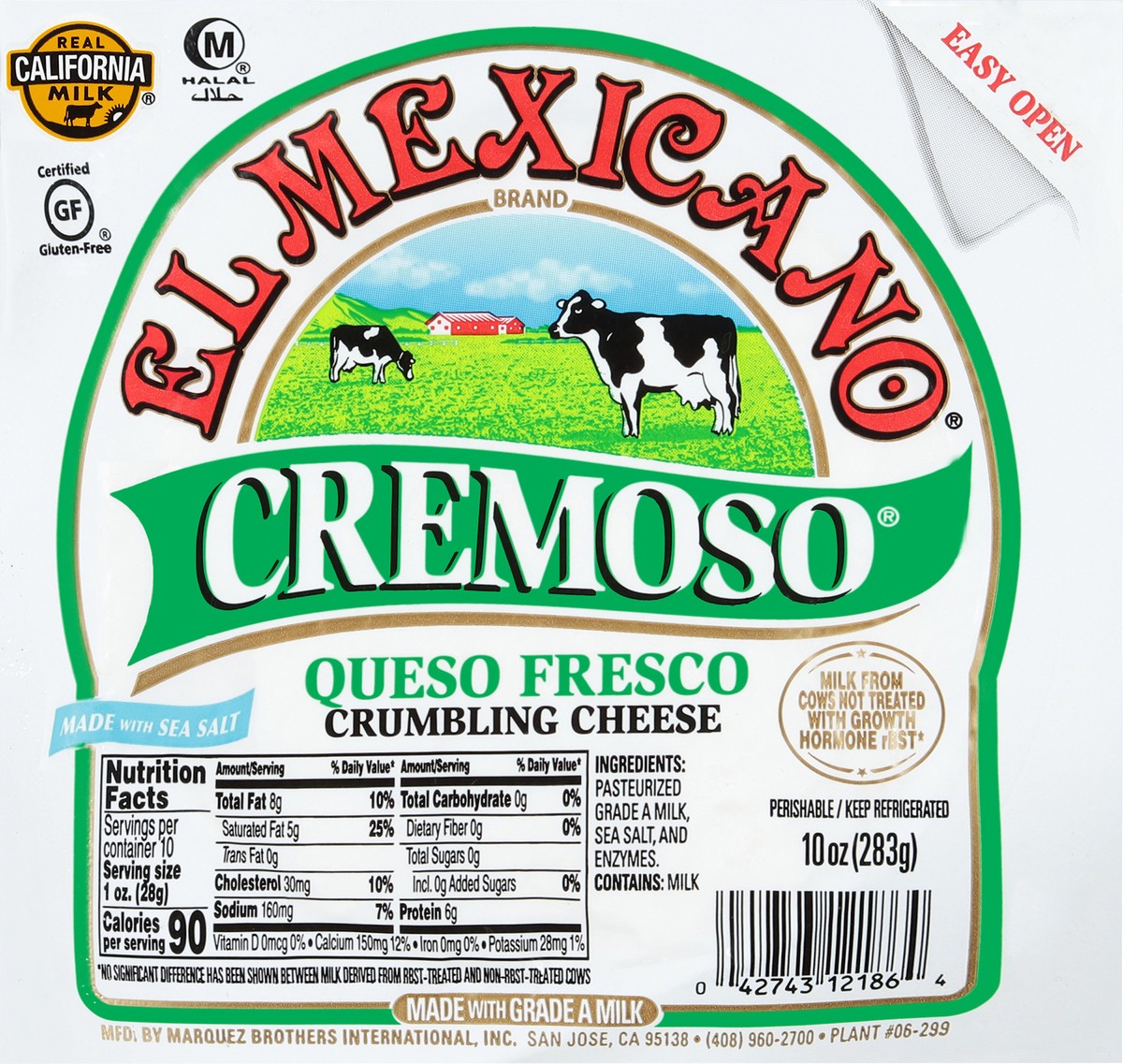 slide 11 of 14, El Mexicano Cremosa Queso Fresco Crumbling Cheese 10 oz, 10 oz