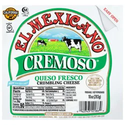 El Mexicano Cremosa Queso Fresco Crumbling Cheese 10 oz