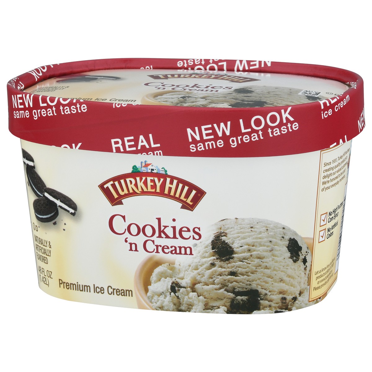 slide 3 of 13, Turkey Hill Premium Cookies 'n Cream Ice Cream 48 fl oz, 48 fl oz