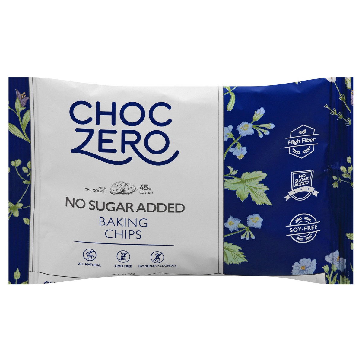 slide 3 of 13, ChocZero No Sugar Added 45% Cacao Milk Chocolate Baking Chips 7 oz, 7 oz