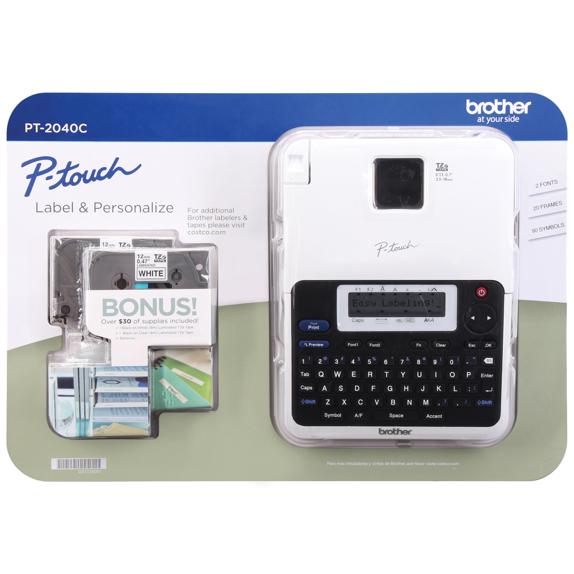 slide 1 of 2, Brother P-Touch Pt-2040C Labeler, 1 ct