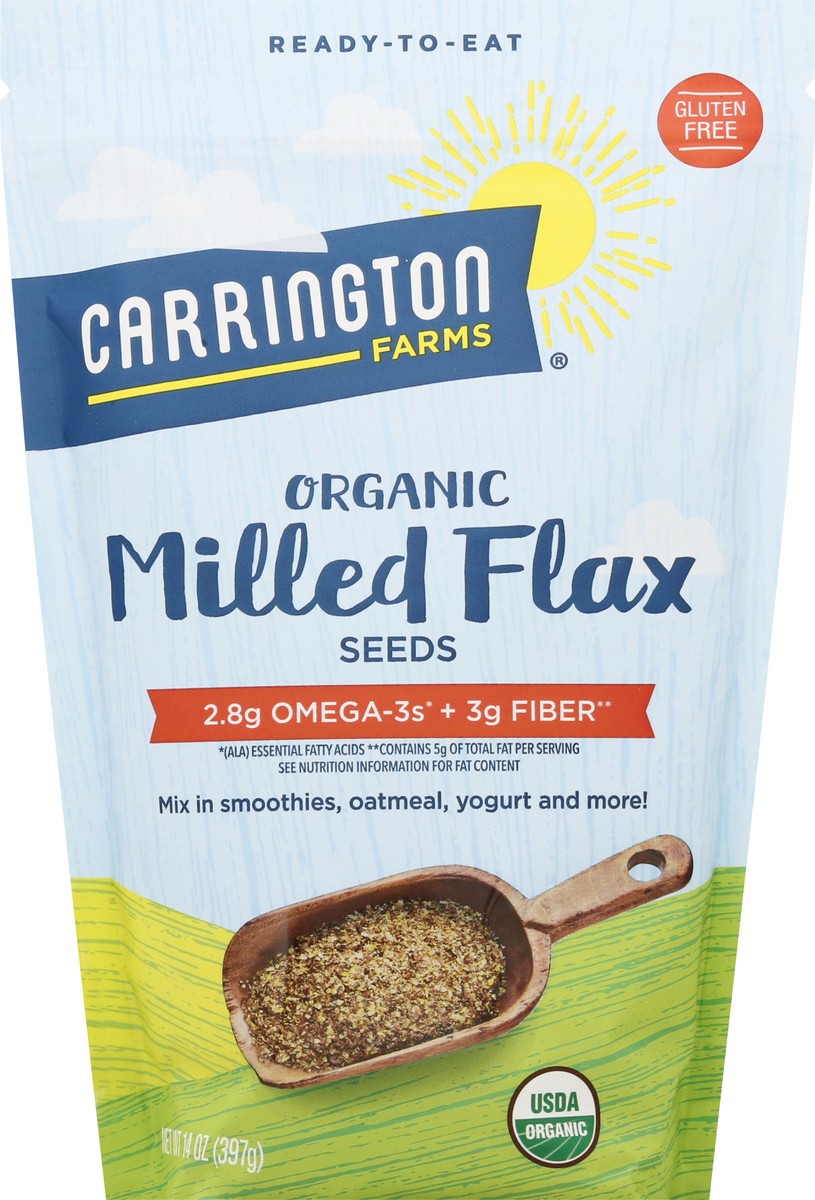 slide 4 of 13, Carrington Farms Organic Milled Flax Seeds 14 oz, 14 oz