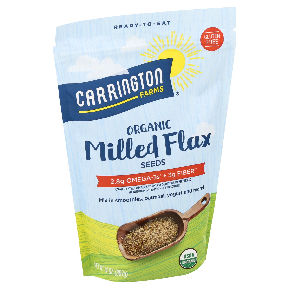 slide 2 of 13, Carrington Farms Organic Milled Flax Seeds 14 oz, 14 oz