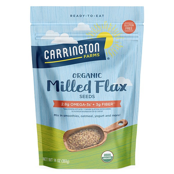 slide 1 of 13, Carrington Farms Organic Milled Flax Seeds 14 oz, 14 oz