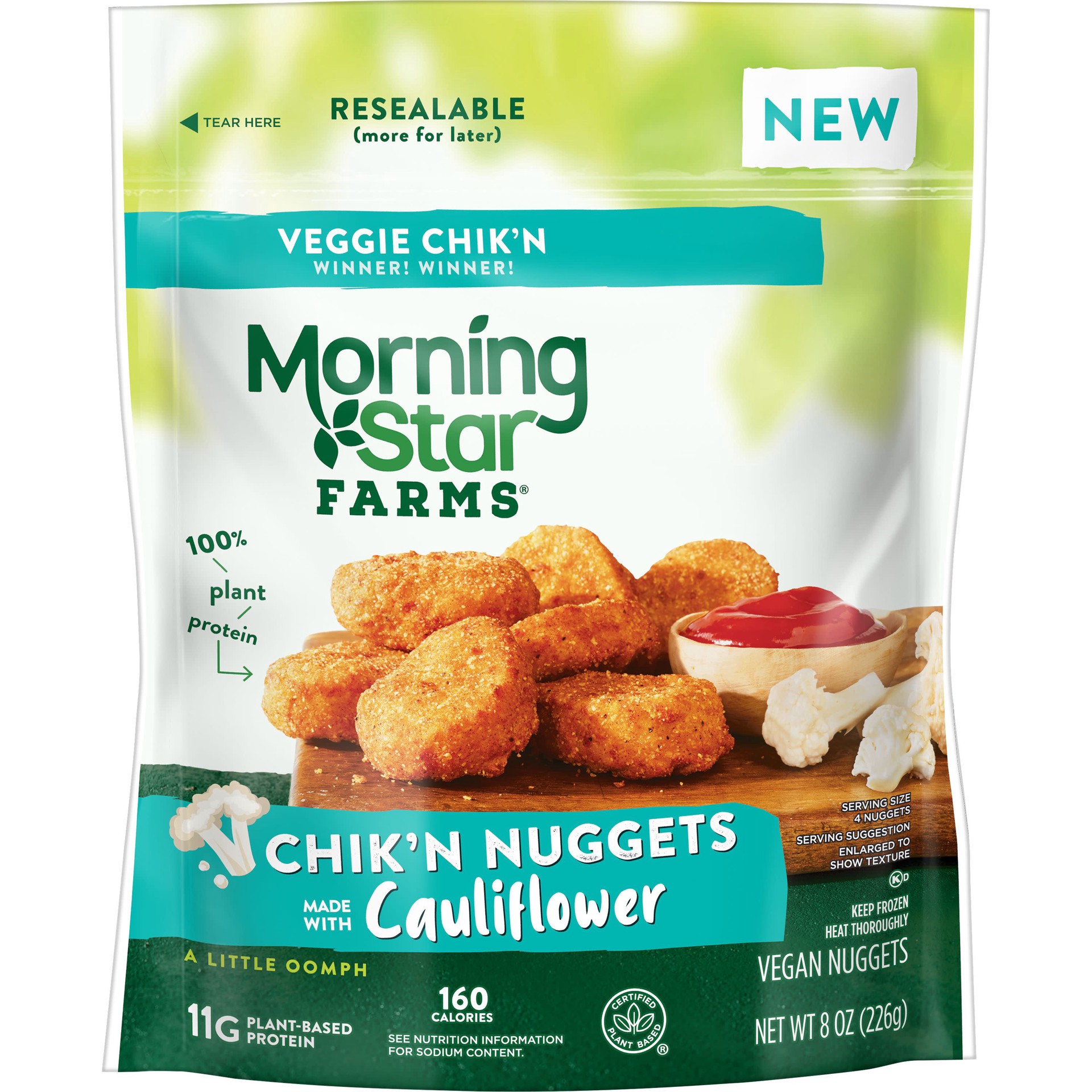 MorningStar Farms Original Made With Cauliflower Meatless Chicken ...