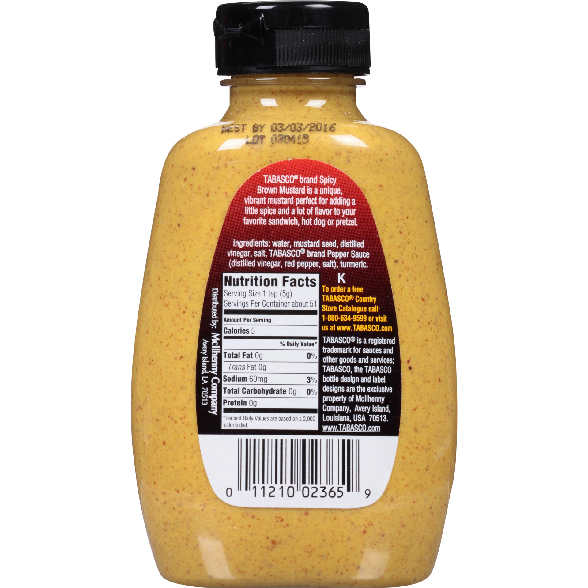 slide 4 of 6, Tabasco Brand Spicy Brown Hot Mustard, 9 oz