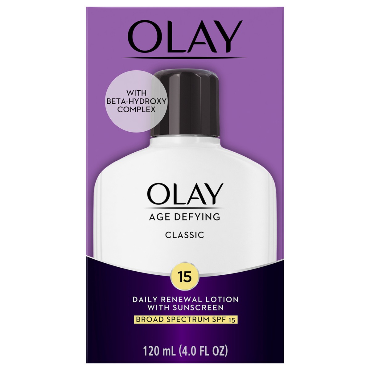 slide 1 of 3, Olay Age Defying Classic Daily Renewal Lotion with SPF 15, 4.0 fl oz, 4 fl oz