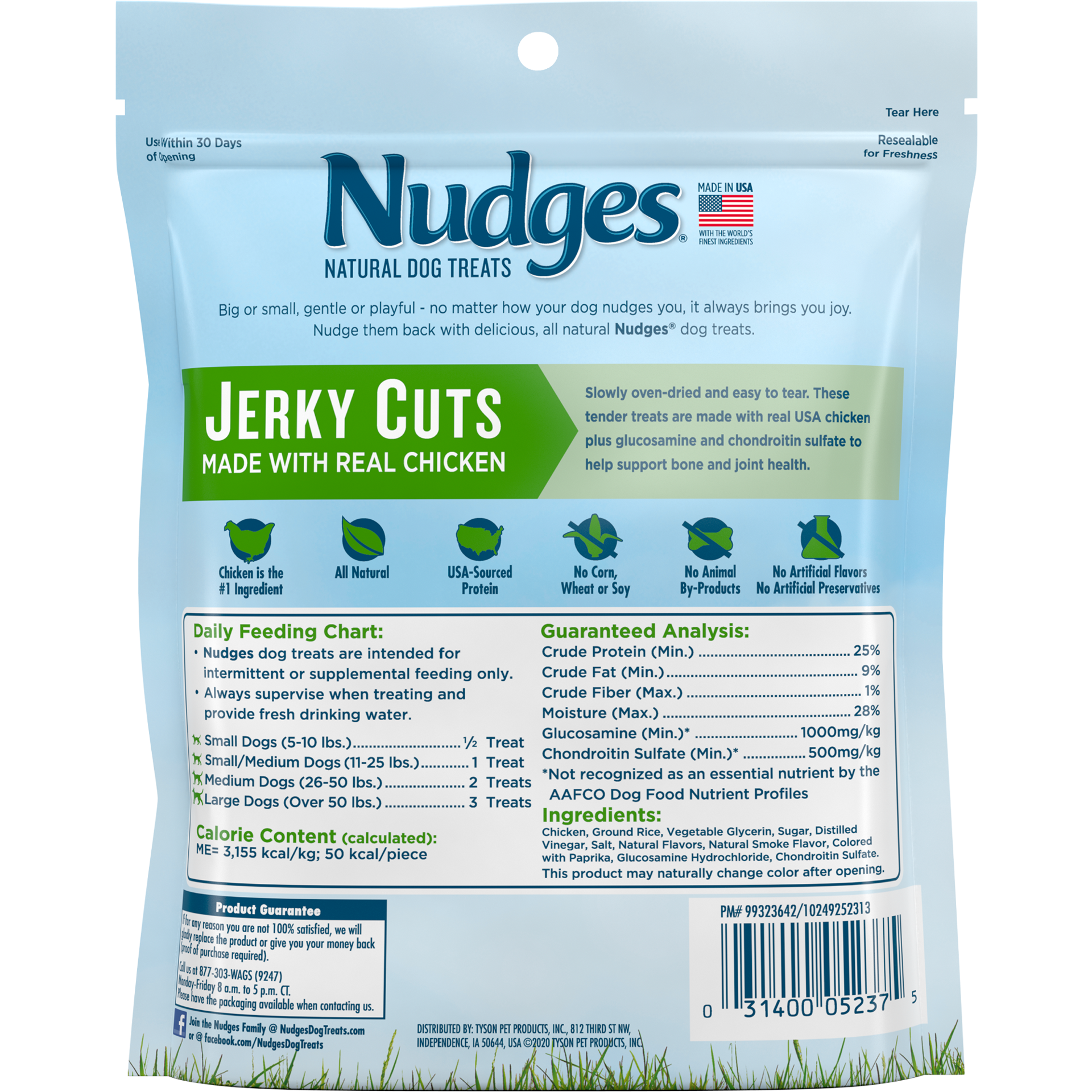 slide 3 of 4, NUDGES Jerky Cuts Made with Real Chicken Tender Treats, 3 oz