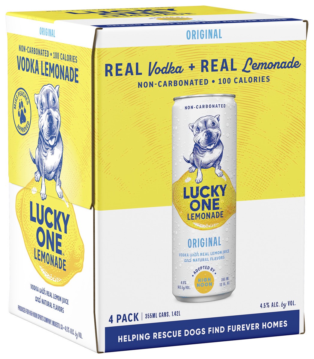 slide 3 of 6, Lucky One Vodka Lemonade, 4 ct; 355 ml