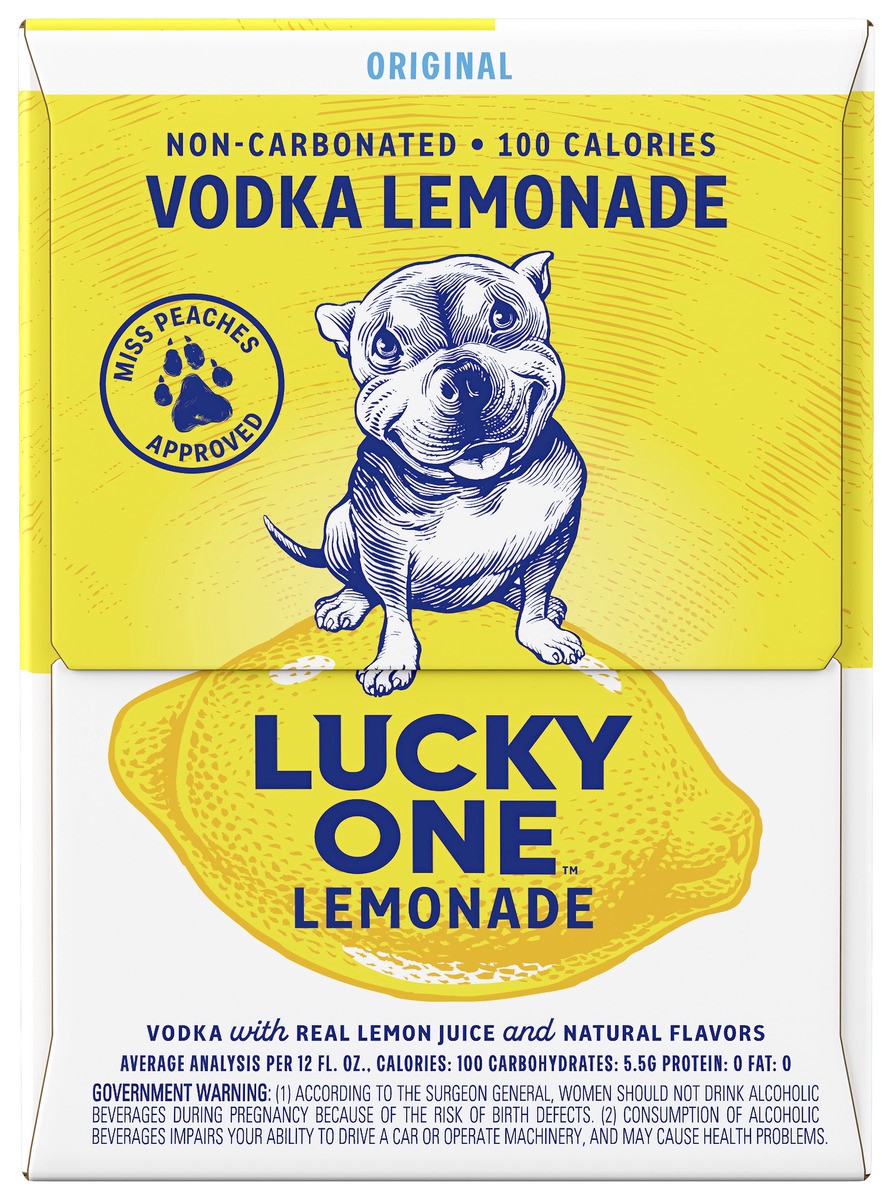 slide 2 of 6, Lucky One Vodka Lemonade, 4 ct; 355 ml