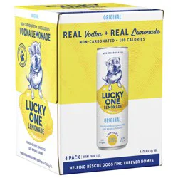 Lucky One Vodka Lemonade 4 Pack 355 ml Cans