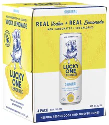 Lucky One Vodka Lemonade 4 Pack 355 ml Cans