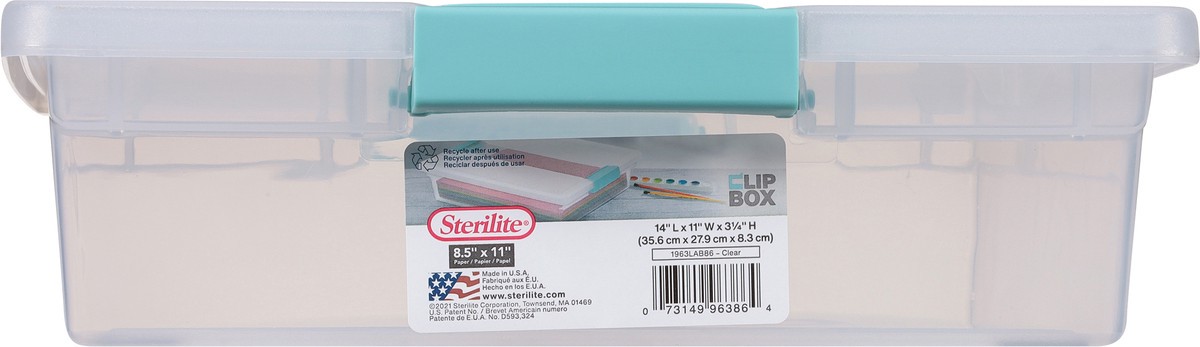 slide 6 of 9, Sterilite Sterlite Large Clip Box Clear With Soft Fern Latches, LG
