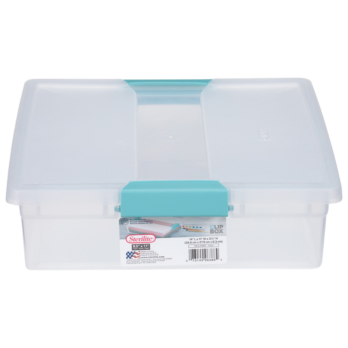 slide 1 of 9, Sterilite Sterlite Large Clip Box Clear With Soft Fern Latches, LG