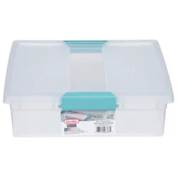 Sterilite Sterlite Large Clip Box Clear With Soft Fern Latches