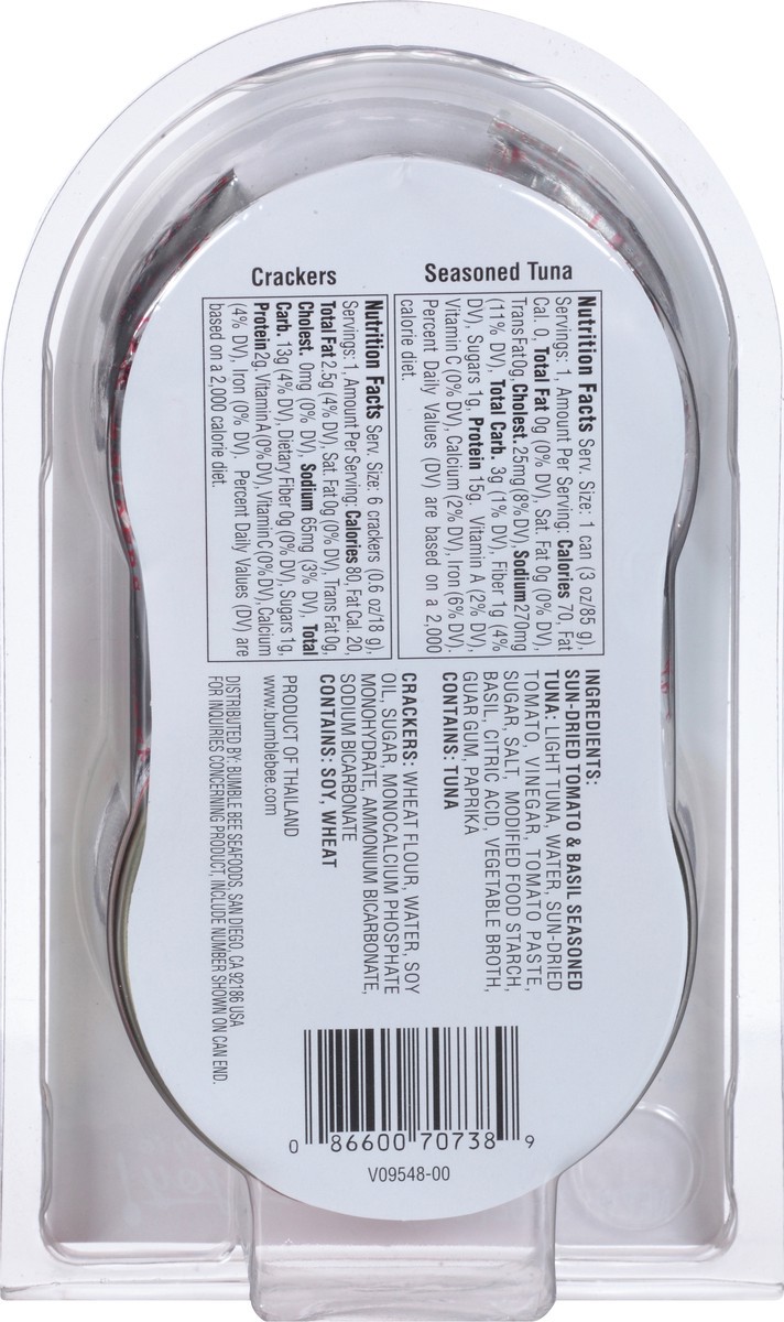 slide 11 of 11, Bumble Bee Sensations Sun-dried Tomato & Basil Seasoned Tuna, 3.6 oz