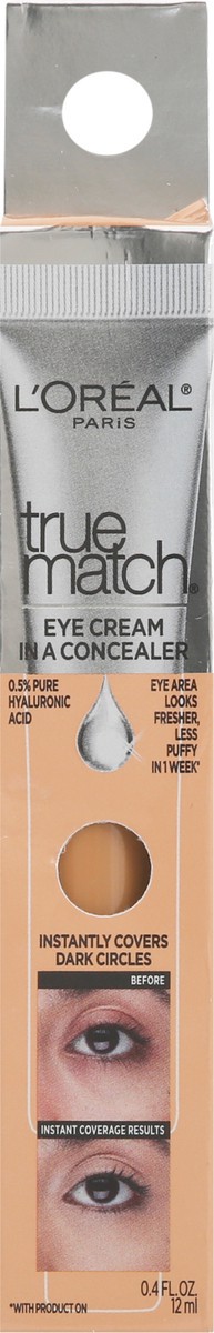 slide 4 of 12, L'Oréal L'Oreal Paris True Match Eye Cream in a Concealer with Hyaluronic Acid - Medium C5-6 - 0.4 fl oz, 0.4 fl oz