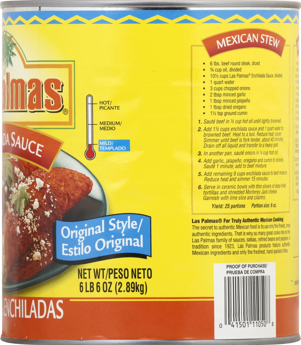 slide 12 of 13, Las Palmas Original Style Enchilada Sauce 102 oz, 102 oz