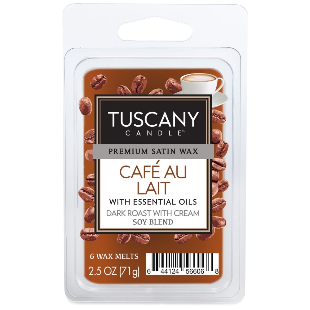 slide 1 of 1, Tuscany Candle Cafe Au Lait Wax Melts Brown, 2.5 oz