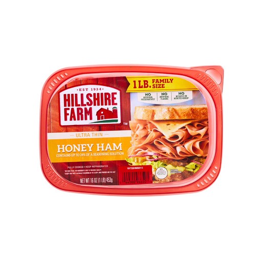 slide 1 of 1, Hillshire Farm™ ultra thin honey ham, family size, 16 oz