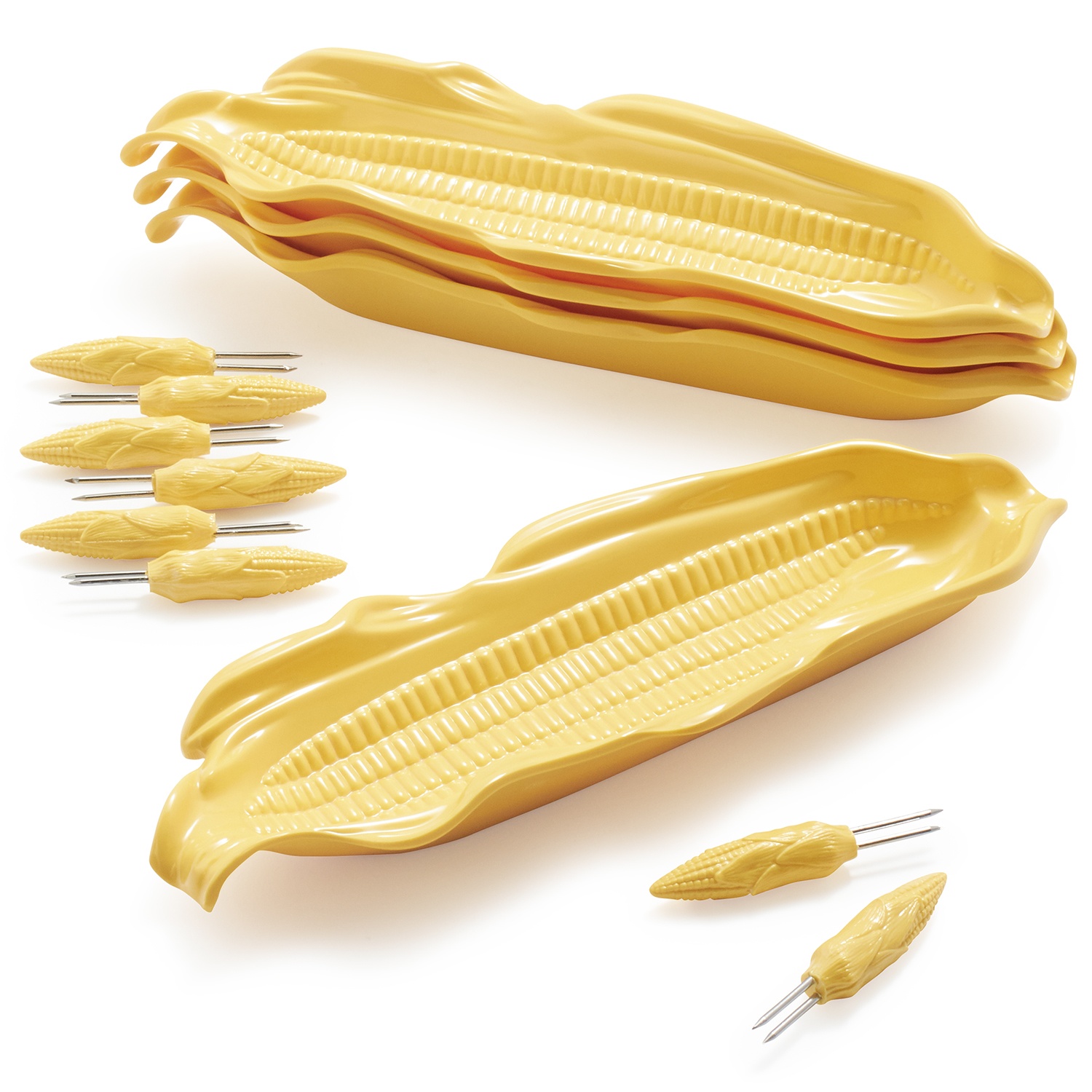 slide 1 of 1, Sur La Table Corn on the Cob Serving Set, 12 ct