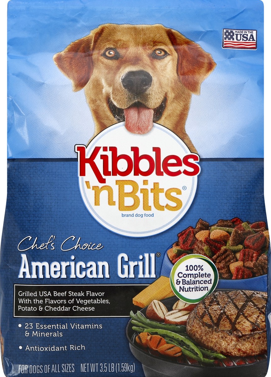 slide 5 of 6, Kibbles 'n Bits American Grill Dog Food, 3.5 lb