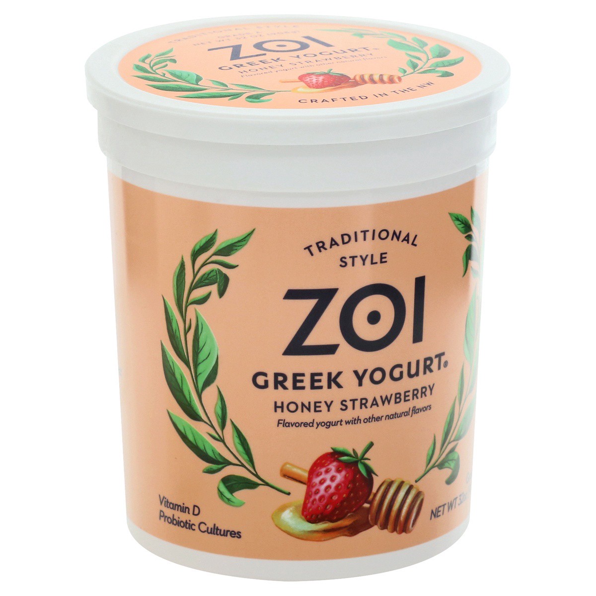 slide 8 of 9, Zoi Honey Strawberry Greek Yogurt,