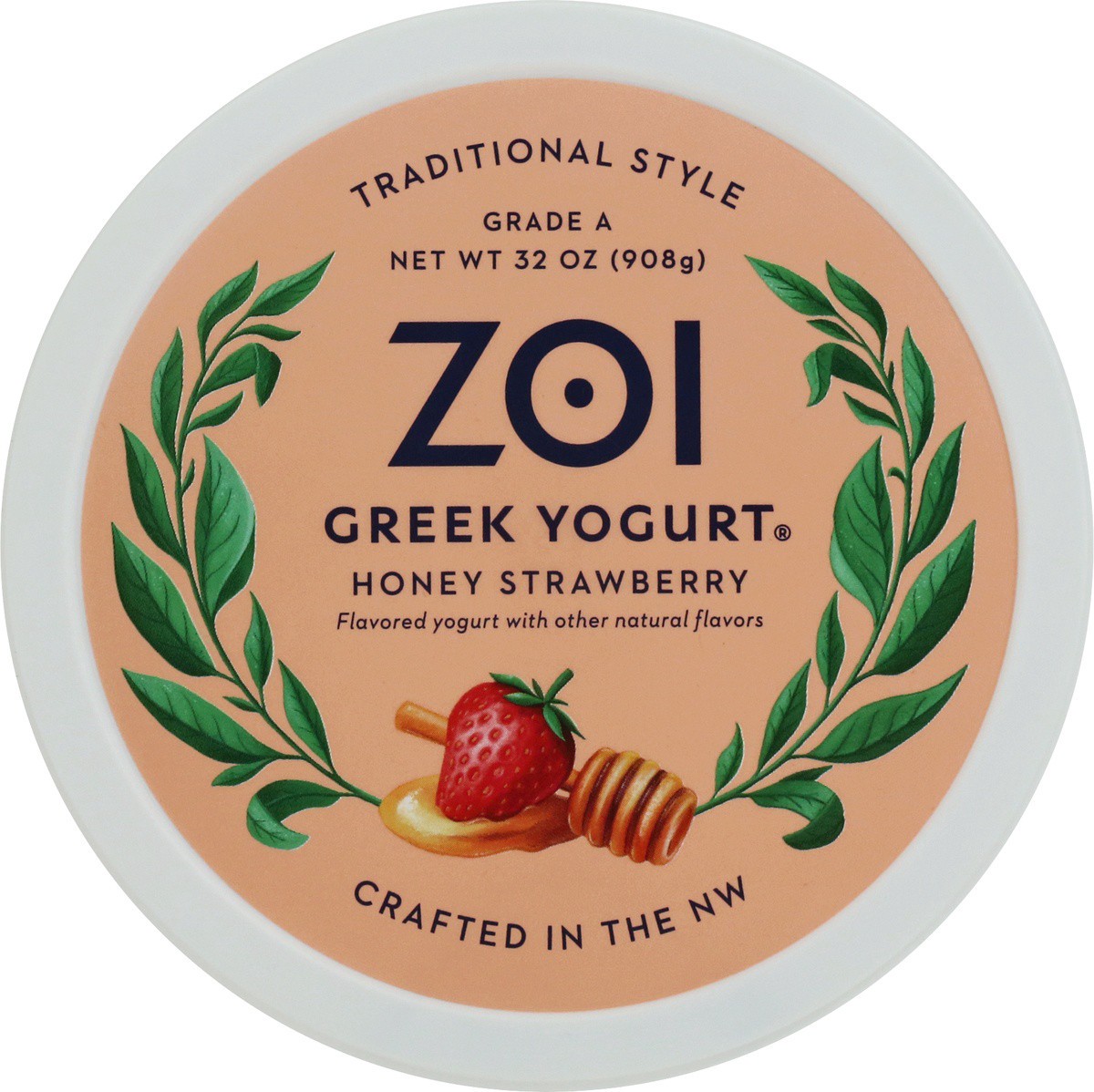 slide 2 of 9, Zoi Honey Strawberry Greek Yogurt,