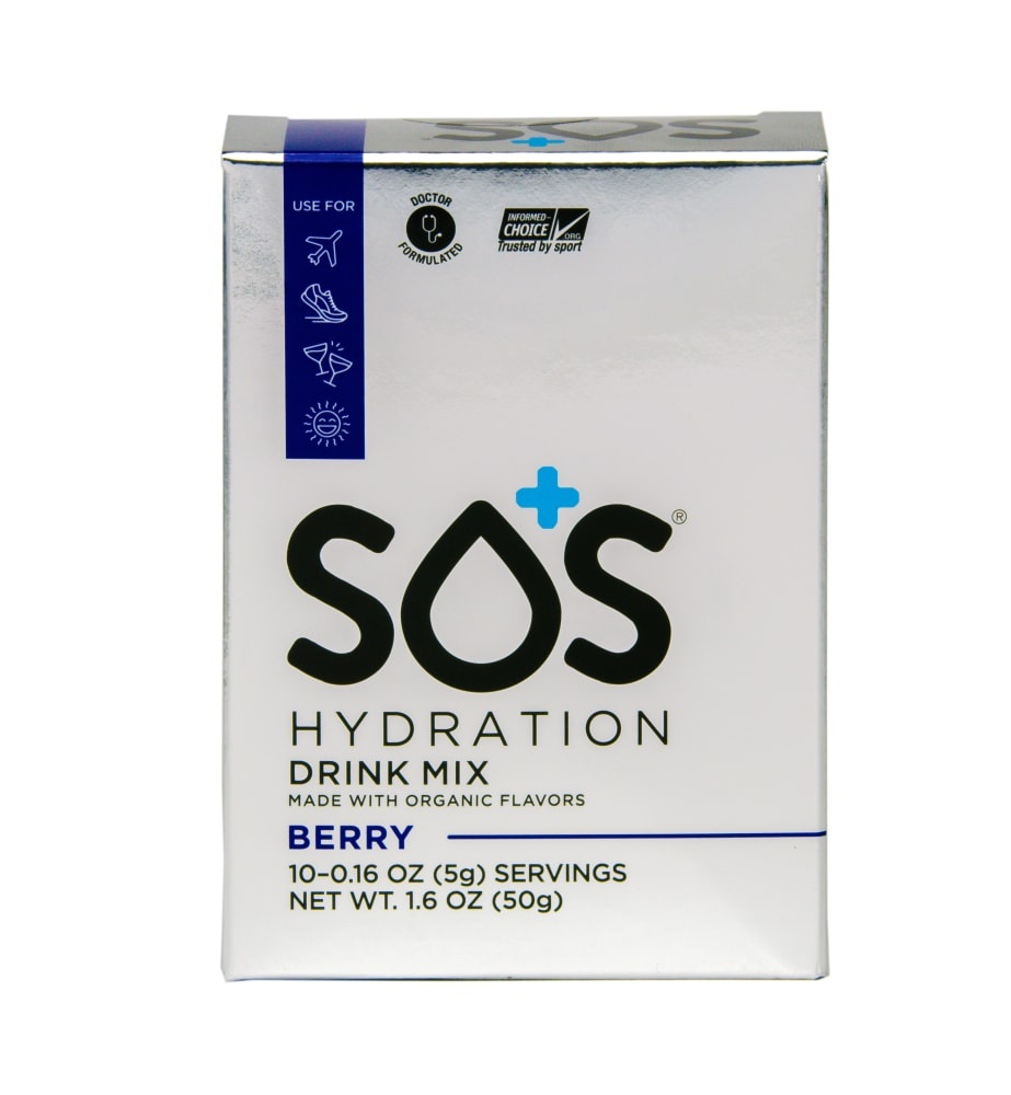 slide 1 of 1, S.O.S. Hydration Berry Drink Mix, 10 ct; 0.16 oz